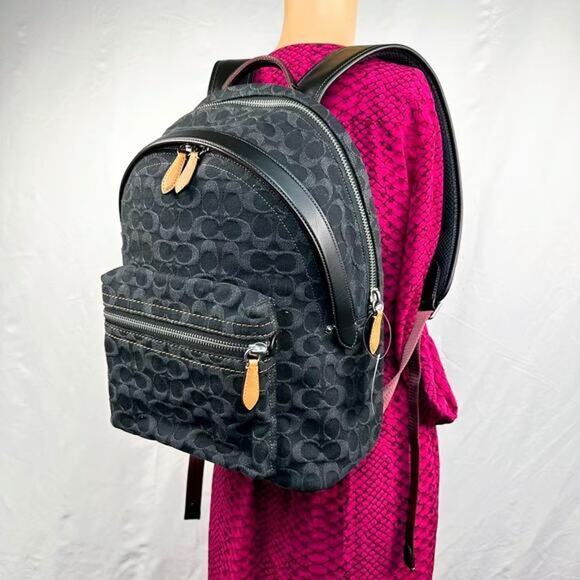 COACH  CG021 Charter Backpack In Signature Denim - Picture 9 of 10